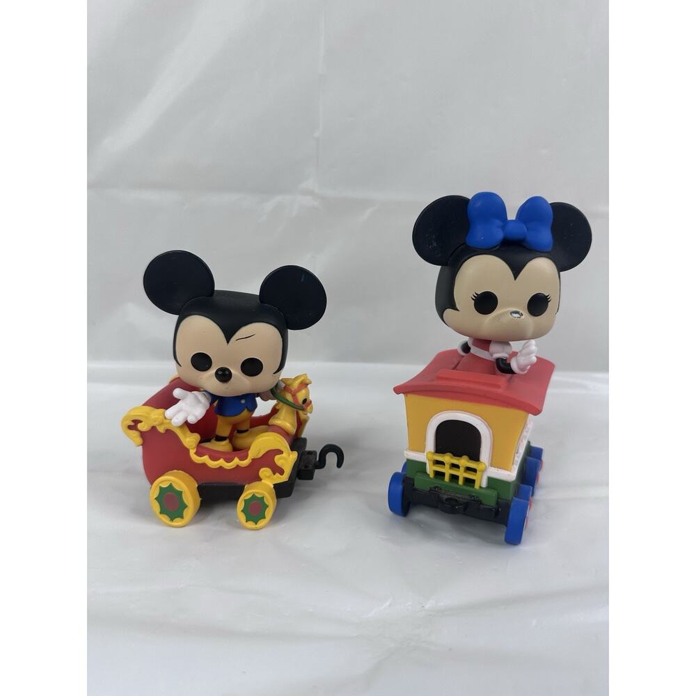 Funko Pop Disney Trains Mickey Mouse Minnie Mouse On Train Cart